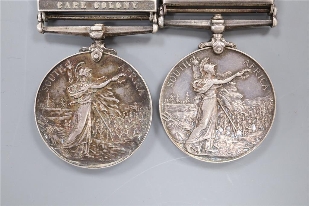 Two Queens South Africa medals; East Lancs & Royal Engineers